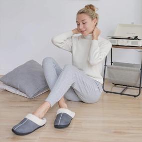 img 1 attached to Cozy And Comfortable: ULTRAIDEAS Women'S Fleece Lined Slippers With Memory Foam