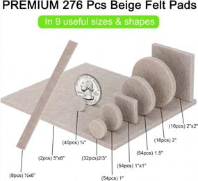 img 3 attached to 278 Piece Felt Furniture Pads Set - Self-Adhesive, Beige Cuttable Pads For Hardwood Floors, Protects Chair Legs And Furniture Feet From Scratches And Damage