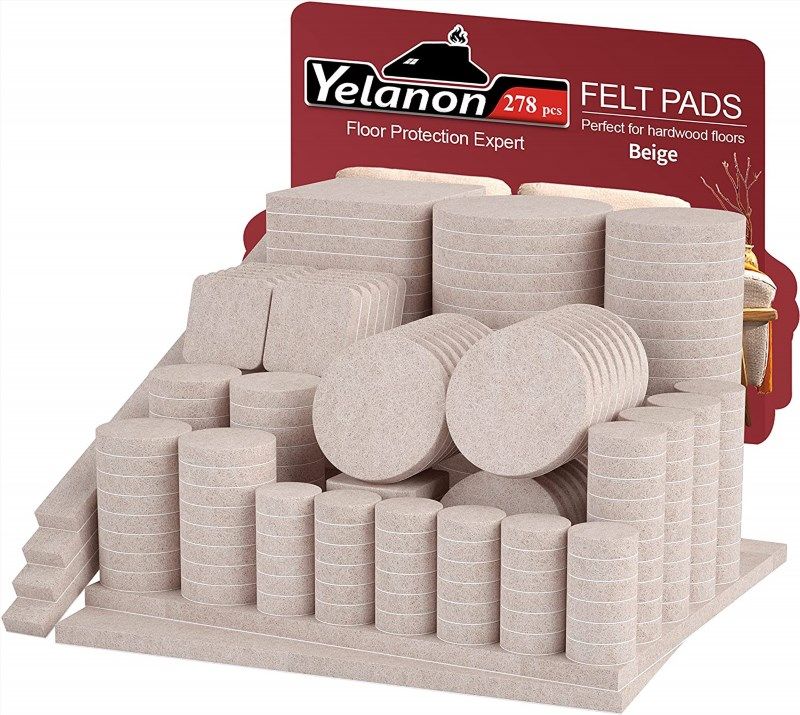 Yelanon Non Slip Furniture Pads -24 Pcs 2 Furniture Grippers Hardwood Floors, Non Skid for Furniture Legs,Self Adhesive Rubber Feet, Anti Slide