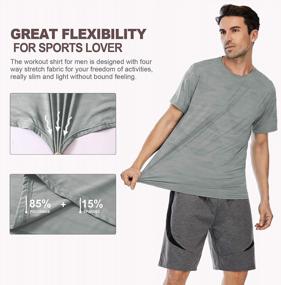 img 1 attached to Men'S Quick Dry Athletic T-Shirts - Perfect For Sports, Gym & Running Workouts!