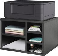 maximize your desk space with the 2-tier maxgear printer stand and storage organizer logo