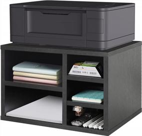 img 4 attached to Maximize Your Desk Space With The 2-Tier MaxGear Printer Stand And Storage Organizer