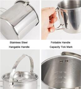 img 2 attached to 5-Piece Stainless Steel Camping Kettle & Pot Set With Mugs And Bowls, Perfect For Backpacking, Hiking, And Outdoor Cooking