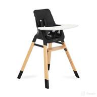 🪑 dream on me nibble wooden compact high chair: black, lightweight, portable with adjustable tray - ideal for baby and toddler feeding logo