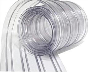 img 4 attached to Resilia Clear Vinyl Strip Curtain - Heavy-Duty Strip Door Ideal For Walk-In Freezers, Coolers, And Warehouse Doors - 80 Mil Thick, 8 Inches X 150 Feet Roll