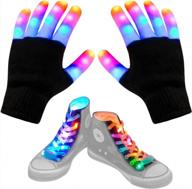 aywewii stocking stuffers led gloves and shoelaces set, cool toys for 5-16 year old boys girls, colorful flashing light up gloves, party stuff birthday christmas gifts for kids логотип