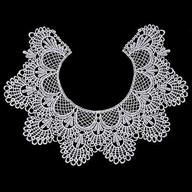 🧵 african lace fabric collar: embroidery ripple neck piece for diy handmade sewing crafts logo