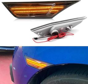 img 2 attached to 🚗 Enhance Your 2016-2020 Honda Civic with Smoked Lens LED Side Marker Lights - OEM Quality H02551127N