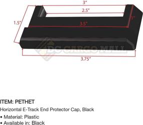 img 2 attached to Durable Black Plastic End Protector Cap for E Track Tie-Down Rails - Ideal for Enclosed Trailers, Cargo Vans, Pickup Trucks