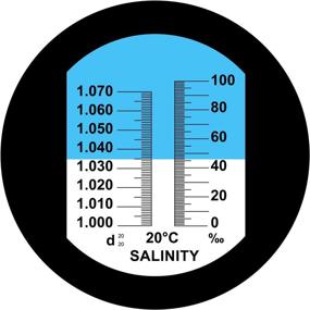img 1 attached to 🌊 Dual Scale Salinity Refractometer: ATC 0-100ppt (0-10%) & 1.000-1.070 Specific Gravity - Portable Meter Tester for Seawater, Salt, Sea Water Aquarium, Brackish Reef Tank, Marine Environments