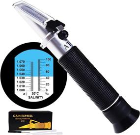 img 4 attached to 🌊 Dual Scale Salinity Refractometer: ATC 0-100ppt (0-10%) & 1.000-1.070 Specific Gravity - Portable Meter Tester for Seawater, Salt, Sea Water Aquarium, Brackish Reef Tank, Marine Environments