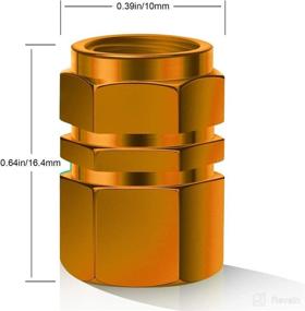 img 3 attached to AIEX 8 упаковок Алюминиевые колпачки на штуцерах с прокладкой Универсальные гексагональные колпачки на штуцерах для автомобильных шин и колес через аксессуары и запчасти.