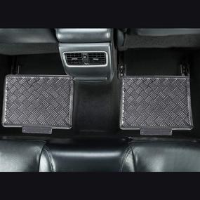 img 1 attached to 🚗 Universal Fit All-Weather Aluminum Car Floor Mats - Set of 4pc (Silver) for Sedan, SUVs, Trucks, and Vans by August Auto