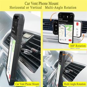 img 1 attached to 📱 Phone Ring Grip ULVMYRING[3 in 1]- Phone Ring Holder Finger Kickstand, Smartphone mounts,CD Slot &amp; Air Vent Car Phone Mount,Compatible with iPhone, Samsung,LG and More in Black