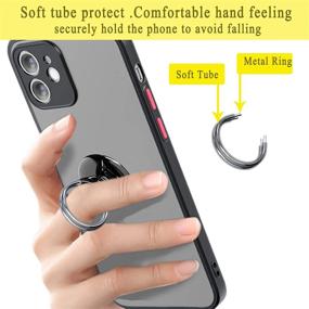 img 2 attached to 📱 Phone Ring Grip ULVMYRING[3 in 1]- Phone Ring Holder Finger Kickstand, Smartphone mounts,CD Slot &amp; Air Vent Car Phone Mount,Compatible with iPhone, Samsung,LG and More in Black