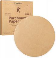 katbite 200pcs 6 inch parchment paper rounds, unbleached & non-stick, precut parchment circles for cheesecake spring pans, fridge storage/freezing hamburger patties logo