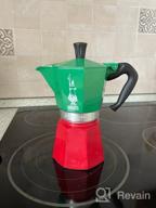 img 1 attached to ☕️ Bialetti Moka Express Italia 0005323/NP Geyser Coffee Maker: Stylish 270 ml, Green/Red Edition review by Edyta Kalicka (Zamie ᠌