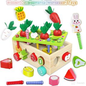 img 1 attached to Wooden Montessori Toys for 1 Year Old Girls - Perfect Toddlers Educational Toys, Shape Sorter Toys to Enhance Fine Motor Skills and Learning for Girls Age 1 2 3 - Great Gifts for Girls