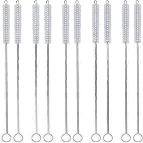 img 4 attached to 12 Inch Straw Brush Cleaner Set - Efficient Nylon Pipe Cleaning Tools (Pack of 10)