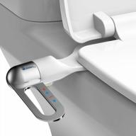 non-electric bidet toilet seat attachment with self cleaning dual nozzle adjustable water spray for sanitary and feminine wash - ultra slim design logo