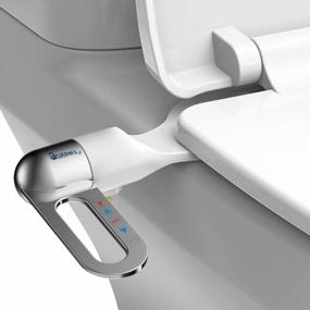 img 4 attached to Non-Electric Bidet Toilet Seat Attachment With Self Cleaning Dual Nozzle Adjustable Water Spray For Sanitary And Feminine Wash - Ultra Slim Design