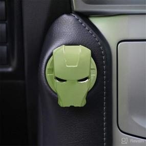 img 3 attached to 🚗 Anti-Scratch Green Car Engine Start Stop Button Cover - Push Start Button Decoration for Enhanced Engine Protection