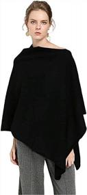 img 3 attached to High-End Women'S Wool Cashmere Poncho Scarf For Autumn And Winter: Oversized Luxury Sweater Wrap Shawl