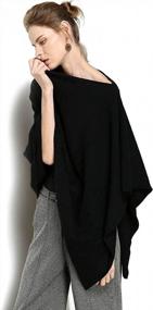 img 2 attached to High-End Women'S Wool Cashmere Poncho Scarf For Autumn And Winter: Oversized Luxury Sweater Wrap Shawl