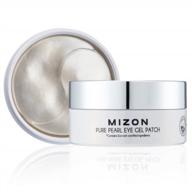 mizon pearl eye gel patch masks, eye treatment mask reduces wrinkles and puffiness, dark circles treatment, hydrogel eye patches (pure pearl) логотип