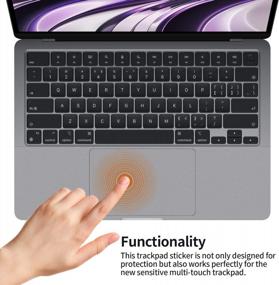 img 1 attached to Protect Your MacBook Air With F FORITO Palm Rest Cover Skin And Trackpad Protector - Compatible With 2022 M2 Chip Model A2681 (Space Grey)