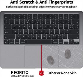 img 2 attached to Protect Your MacBook Air With F FORITO Palm Rest Cover Skin And Trackpad Protector - Compatible With 2022 M2 Chip Model A2681 (Space Grey)