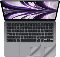 protect your macbook air with f forito palm rest cover skin and trackpad protector - compatible with 2022 m2 chip model a2681 (space grey) логотип