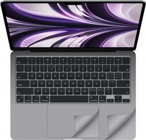 img 4 attached to Protect Your MacBook Air With F FORITO Palm Rest Cover Skin And Trackpad Protector - Compatible With 2022 M2 Chip Model A2681 (Space Grey)