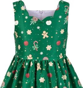 img 2 attached to Stylish Girls' Christmas Reindeer Gingerbread Jingle Dresses: Find the Perfect Clothing for Girls