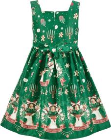 img 3 attached to Stylish Girls' Christmas Reindeer Gingerbread Jingle Dresses: Find the Perfect Clothing for Girls