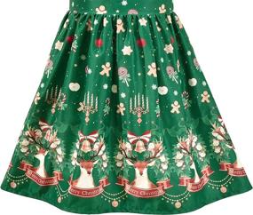 img 1 attached to Stylish Girls' Christmas Reindeer Gingerbread Jingle Dresses: Find the Perfect Clothing for Girls