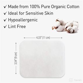 img 1 attached to 👶 Organic Cotton Baby Diaper Change Pads - Large Soft Squares for Sensitive Skin - Disposable Cleansing Wipes - Gentle Washcloths for Personal Care, Makeup Removal (360 Pack)