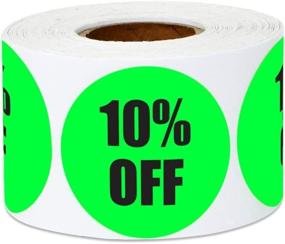 img 4 attached to 1 Roll Green 1.5 Inch Round Stickers - 10% Off Labels For Retail Stores (Pack Of 300)