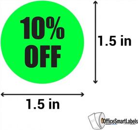 img 2 attached to 1 Roll Green 1.5 Inch Round Stickers - 10% Off Labels For Retail Stores (Pack Of 300)