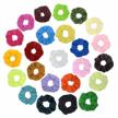 colorful pack of 24 elastic hair ties scrunchies for women - perfect for all hair types logo