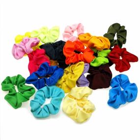 img 2 attached to Colorful Pack Of 24 Elastic Hair Ties Scrunchies For Women - Perfect For All Hair Types