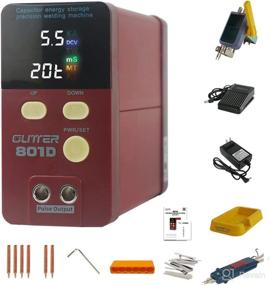 img 1 attached to 🔋 GLITTER 801D Battery Spot Welder - 12 KW Energy Storage Spot Welding Machine for 18650, 14500 Lithium Battery Pack Building - Mini Portable Precision Pulse Battery Welding Equipment