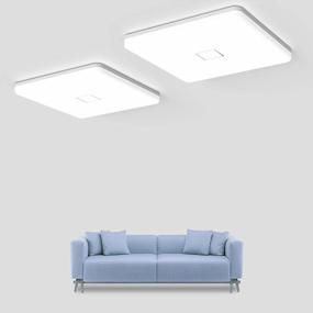 img 4 attached to 2PACK 24W LED Flush Mount Ceiling Light - 2050LM Square 5000K Daylight 12.6In IP44 Waterproof For Bedroom Kitchen Hallway Balcony Living Room