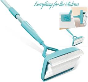 img 2 attached to Ultimate Baseboard Cleaning Tool with Ergonomic Handle & 5 Reusable Cloths. Ideal for Bathroom, Kitchen, and Household Cleaning! Effortlessly Clean Skirting Boards with Extended Microfiber Handle. Retractable, Durable & Efficient!