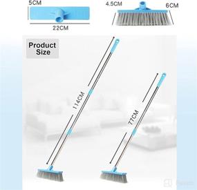 img 2 attached to 🧹 Holulo Floor Scrub Brush: Stiff Bristle & Extra Long Handle for Scale, Stains, Water Stains, Spot Removal in Kitchen, Bathroom, Corridor, Tub, Wall, Patin