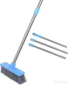 img 4 attached to 🧹 Holulo Floor Scrub Brush: Stiff Bristle & Extra Long Handle for Scale, Stains, Water Stains, Spot Removal in Kitchen, Bathroom, Corridor, Tub, Wall, Patin