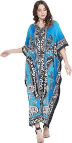 img 4 attached to Kaftans Polyester Dresses Evening Paisley Women's Clothing ~ Swimsuits & Cover Ups