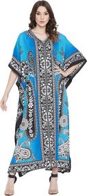 img 3 attached to Kaftans Polyester Dresses Evening Paisley Women's Clothing ~ Swimsuits & Cover Ups