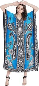 img 1 attached to Kaftans Polyester Dresses Evening Paisley Women's Clothing ~ Swimsuits & Cover Ups