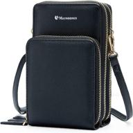 📱 maymooner women's cell phone purse – small crossbody bag with card slots, pu leather and multiple zipper closure logo